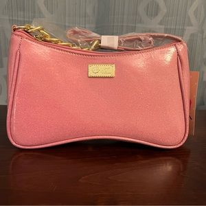 Luv Betsey Glitter Light Pink Coral Crossbody